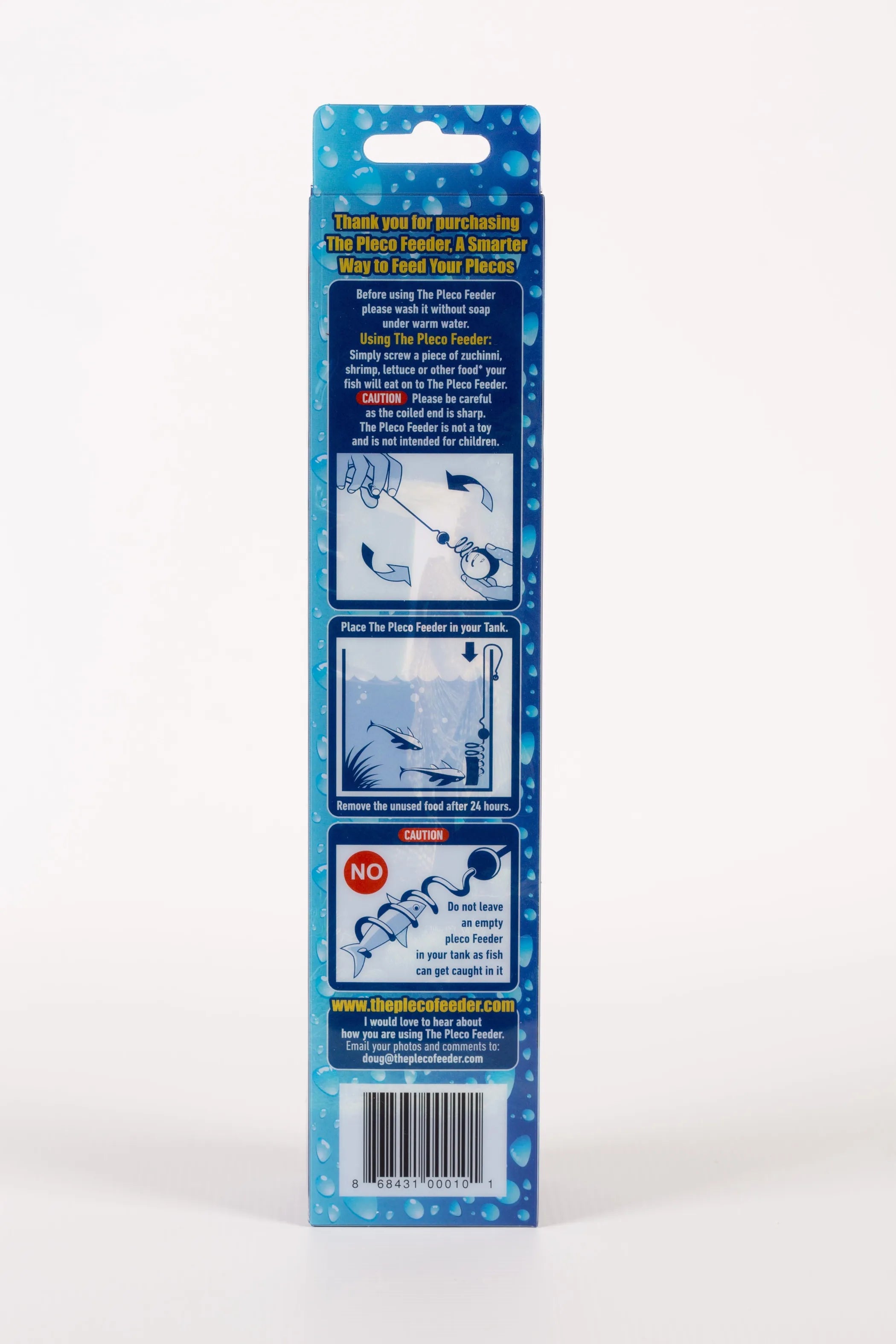 The Pleco Feeder – Stainless Steel Vegetable Feeder for Plecos & Aquarium Fish