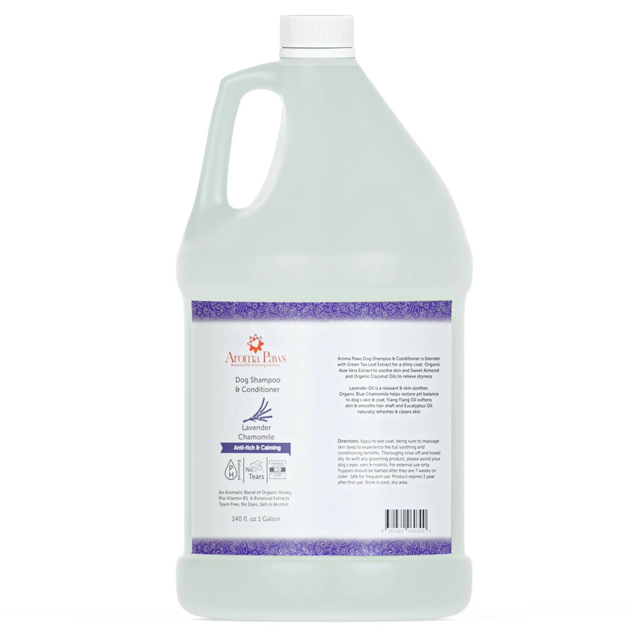Aroma Paws Lavender Chamomile Dog Shampoo & Conditioner – 1 Gallon Calming Formula