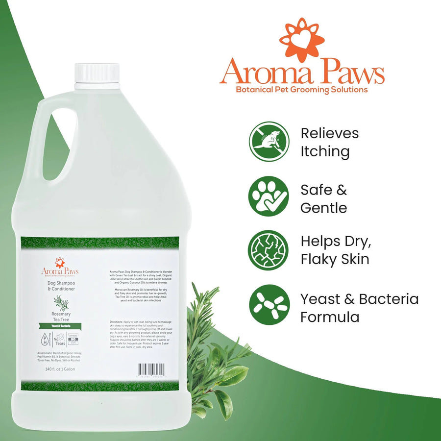 Aroma Paws Rosemary Tea Tree Dog Shampoo & Conditioner – 1 Gallon available at Pristine Pet Supply - image 1
