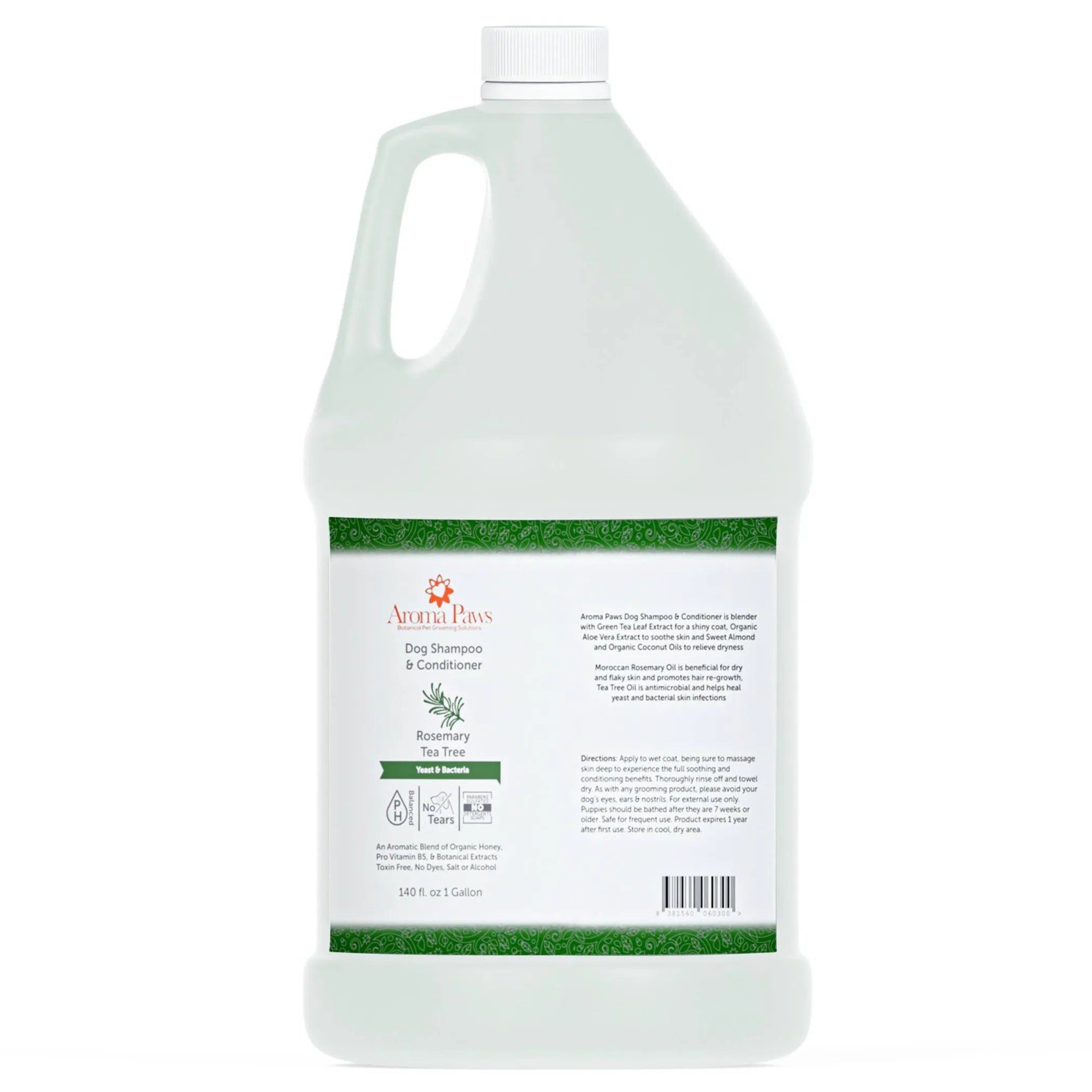 Aroma Paws Rosemary Tea Tree Dog Shampoo & Conditioner – 1 Gallon