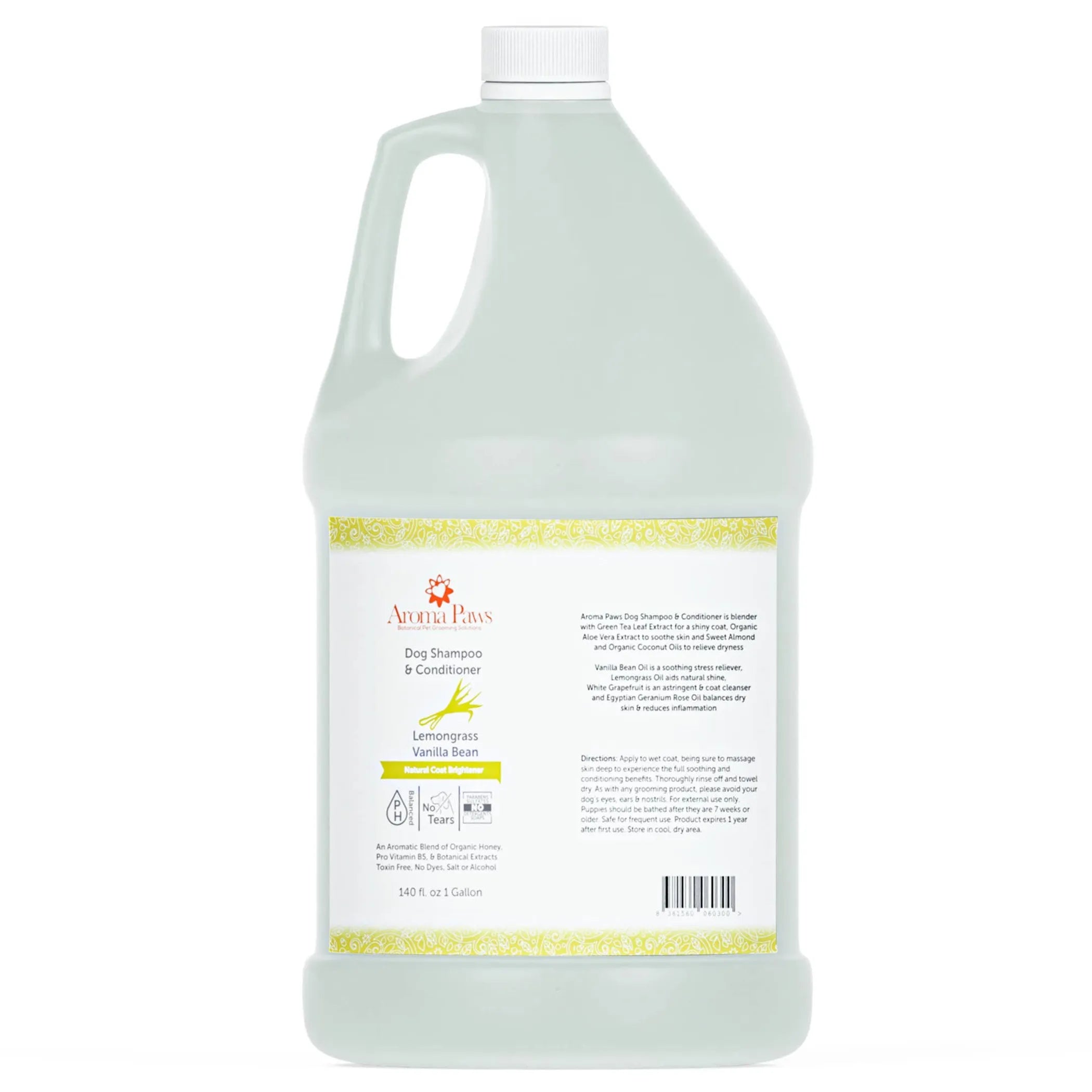 Aroma Paws Lemongrass Vanilla Bean Dog Shampoo & Conditioner – 1 Gallon