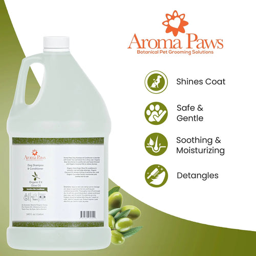 Aroma Paws Ultra Sensitive Olive Oil Pet Shampoo & Conditioner – 1 Gallon for Sensitive Skin available at Pristine Pet Supply - image 2
