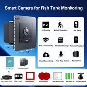 2K HD Aquarium & Terrarium Camera with Night Vision, Audio & 32GB Card