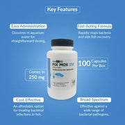 Fish Mox 250mg Capsules for Aquarium Fish – Water Care Support
