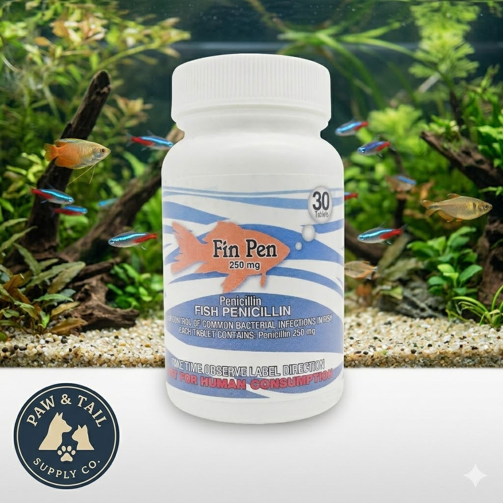 Fin Pen 250mg tablets – 30 count aquarium fish care product