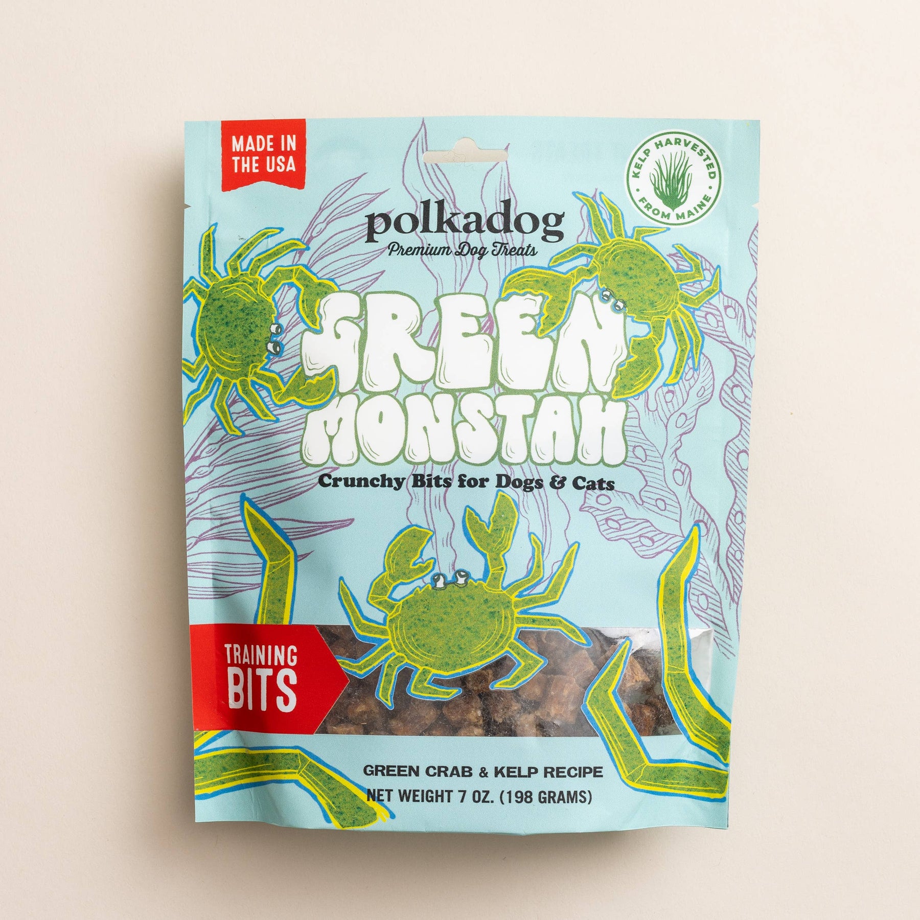 Polkadog Green Monstah Training Bits Crunchy Dog & Cat Treat by Polkadog - dog treat
