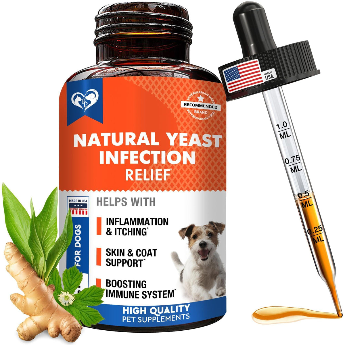 Beloved Pets Skin & Ear Supplement Drops for Dogs