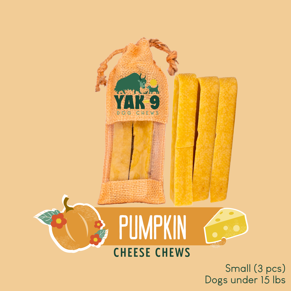 Yak9 Chews Pumpkin Yak Chews for Dogs