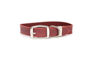 Euro-Dog Celtic Double Buckle Style Leather Dog Collar