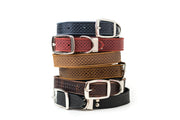 Euro-Dog Celtic Double Buckle Style Leather Dog Collar