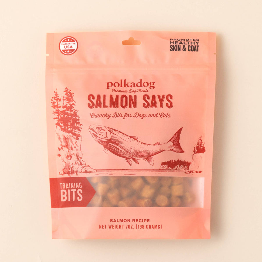 Polkadog Salmon Says Training Bits Crunchy Dog & Cat Treats by Polkadog - dog treat