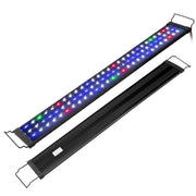 Full-spectrum multi-color LED aquarium light with extendable brackets