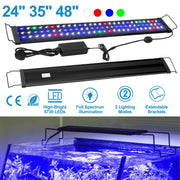 Full Spectrum LED Aquarium Light – Multi-Color Freshwater Fish Tank Light with Extendable Brackets