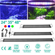 Full Spectrum LED Aquarium Light – Multi-Color Freshwater Fish Tank Light with Extendable Brackets