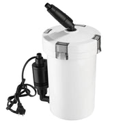 External aquarium canister filter with 400 liter per hour flow rate