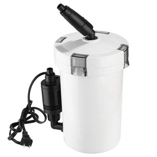 External aquarium canister filter with 400 liter per hour flow rate