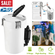 External aquarium canister filter with 400 liter per hour flow rate