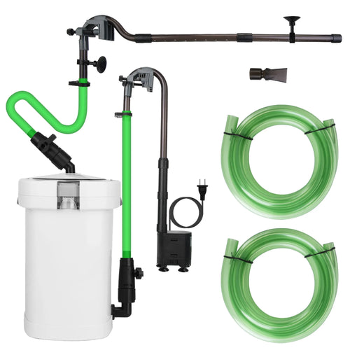 External aquarium canister filter with 600 liter per hour flow rate