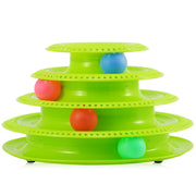 Interactive 4-Layer Cat Track Tower Toy – Multi-Level Ball Track Toy for Indoor Cats & Kittens