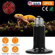 Linx Group 2-Pack 150W Ceramic Heat Emitter Bulbs for Reptile Terrariums