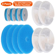 Four-pack replacement filter set for GPCT4115 pet water fountain