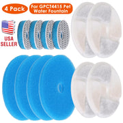 Four-pack replacement filter set for GPCT4115 pet water fountain