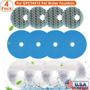 Four-pack replacement filter set for GPCT4115 pet water fountain
