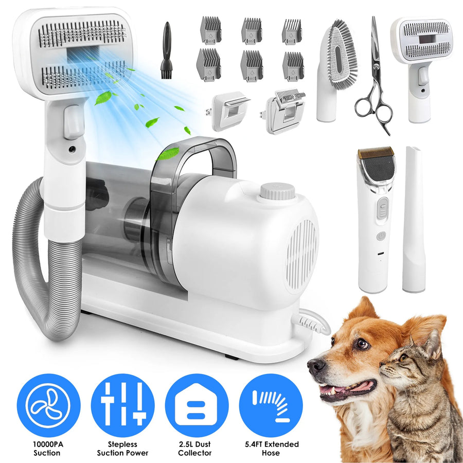 Professional Pet Grooming Vacuum Kit – 7-in-1 Quiet Vacuum & Clipper System available at Pristine Pet Supply - image 1