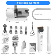 Professional Pet Grooming Vacuum Kit – 7-in-1 Quiet Vacuum & Clipper System