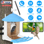 Solar Powered Smart Bird Feeder with 2K WiFi Camera & AI Bird Recognition