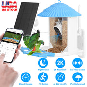 Solar Powered Smart Bird Feeder with 2K WiFi Camera & AI Bird Recognition