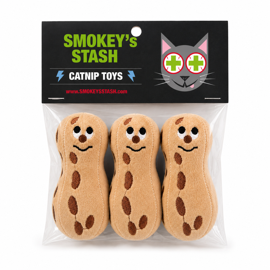 Smokey's Stash Catnip-Filled Peanut Toys – 3 Pack by Smokey's Stash