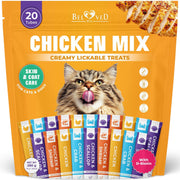 Beloved Pets Chicken Mix Creamy Lickable Treats for Cats & Dogs – 20 Tubes