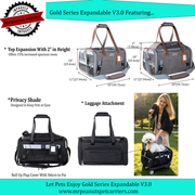 Mr. Peanut's Gold Series Expandable V3.0 Airline Pet Carrier