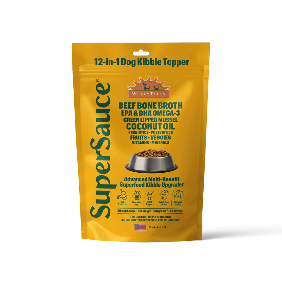 WellyTails SuperSauce 12-in-1 Probiotic Dog Food Topper – 12.7 oz