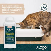Alzoo Cat Litter Deodorizer Fragrant Sweet Vanilla Granules 26.6 oz.