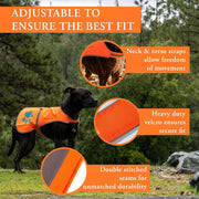SafetyPUP XD Hi-Visibility Reflective Dog Vest – Orange, Medium