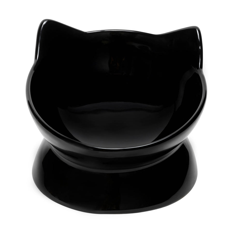 Oscar Tilt Cat Dish – Black