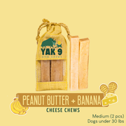 Yak9 Chews Peanut Butter Banana Chews for Dogs