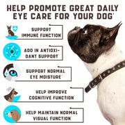 Eye Vitamins for Dogs Vision Supplement Tear Stain Support Duck Flavor