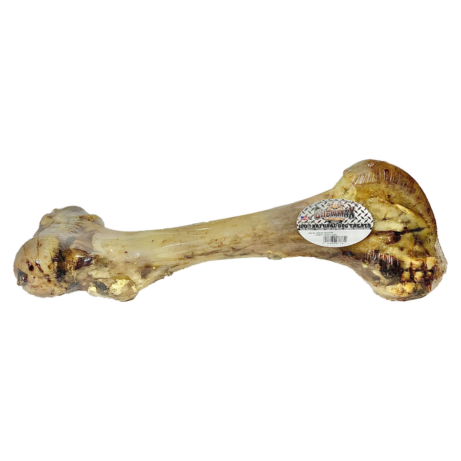 ChewMax 6-Count 5–6 Inch Peanut Butter Rawhide Knotted Bones