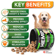Hemp Calming Chews for Dogs 120 Count Anxiety & Stress Relief