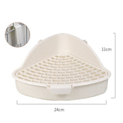 Small Pet Corner Litter Box – Potty Trainer for Rabbits, Guinea Pigs & Ferrets