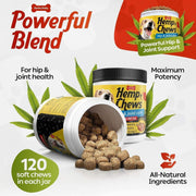 Charlie & Buddy Hemp Joint Support Soft Chews for Dogs – 120 Count