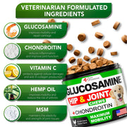 Glucosamine for Dogs Hip & Joint Supplement 120 Mobility Chews