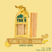 Yak9 Chews Peanut Butter Banana Chews for Dogs