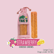 Yak9 Chews Strawberry Yak Cheese Chews for Dogs