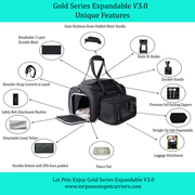 Mr. Peanut's Gold Series Expandable V3.0 Airline Pet Carrier