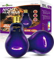 Reptile Night Heat Bulb Infrared Moonlight E26 2 Pack 50W 150W