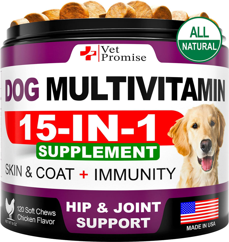 Dog Multivitamin Soft Chews with Glucosamine – 120 Count